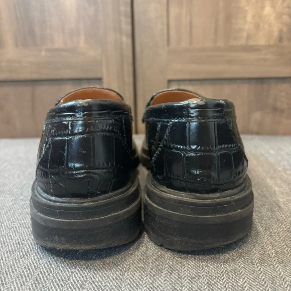 Madewell Black Loafers with Gold Buckle - Picture 7 of 12